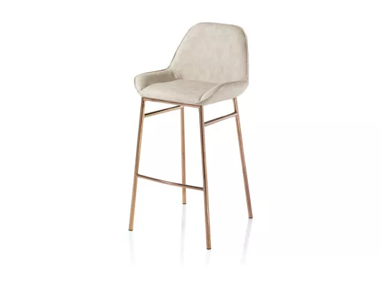 Set de 2 Tabourets NISIDA beige melange