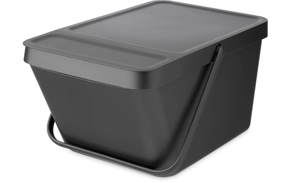 Recyclingbehälter Sort & Go 20 l, GrauMülleimer mit Deckel