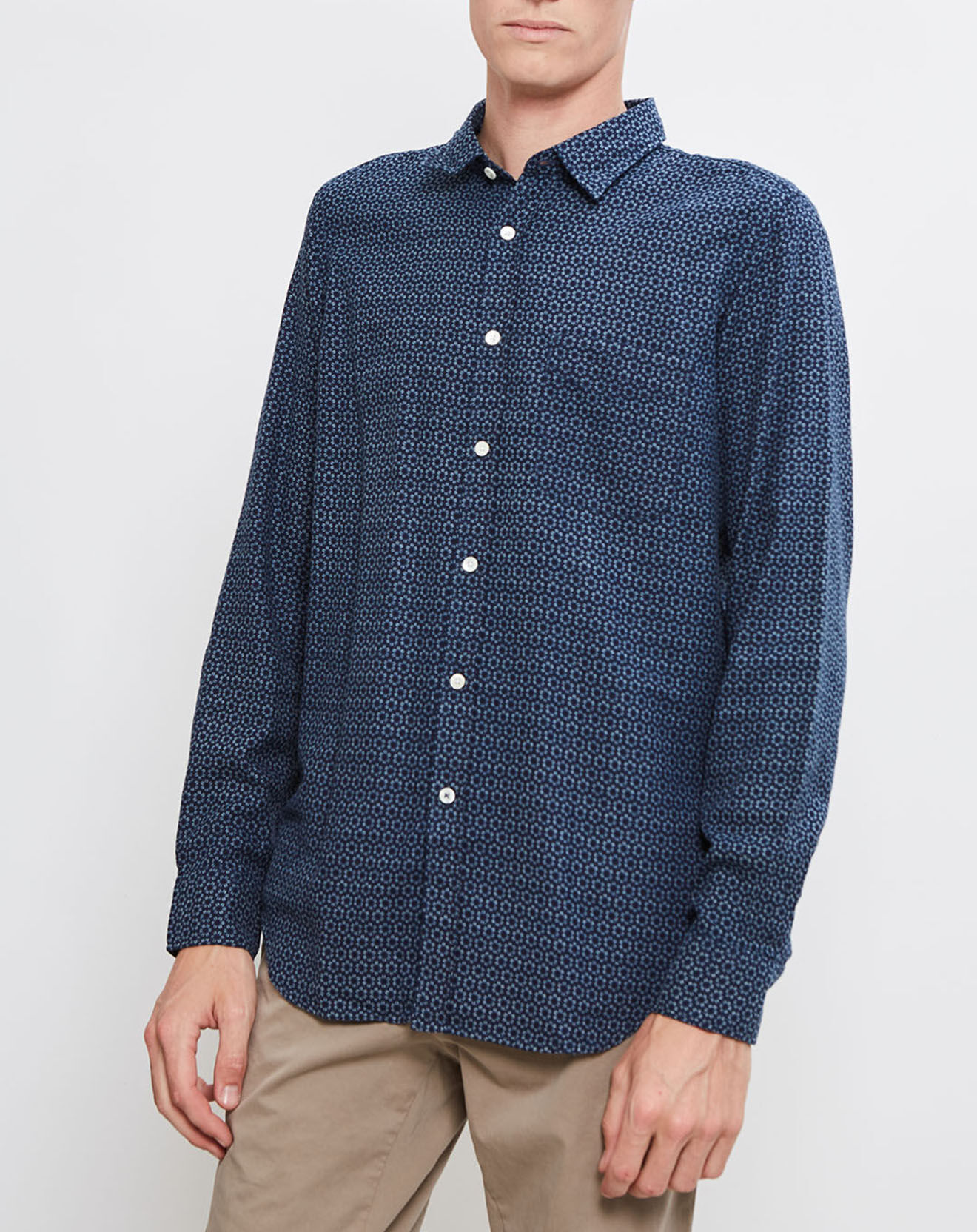 Hartford Chemise Slim Storm à imprimé fleuri indigo