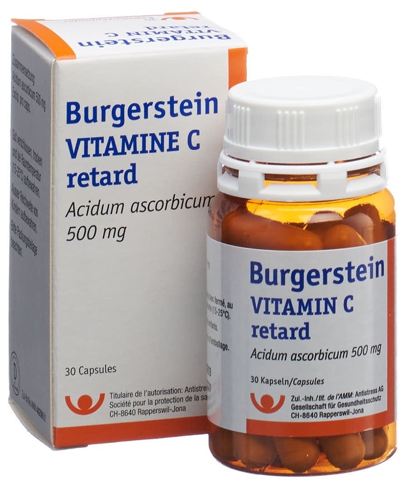 BURGERSTEIN Vitamin C 500 mg<br>30 Stück, Dose, Hartkapsel, retardiert