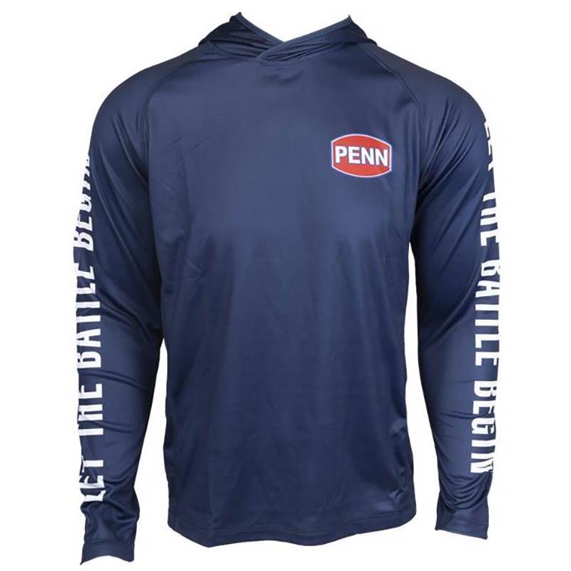 Tee Shirt Manches Longues Homme Penn Pro Hooded Jersey Anti Uv - Marine