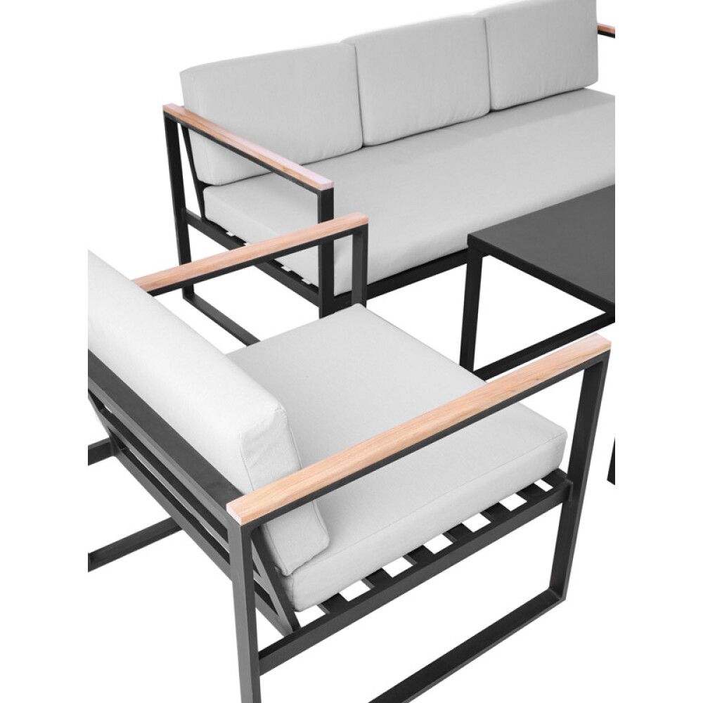 SOFAGRUPPE SENSUM HASSELUDDEN TEAK SVART