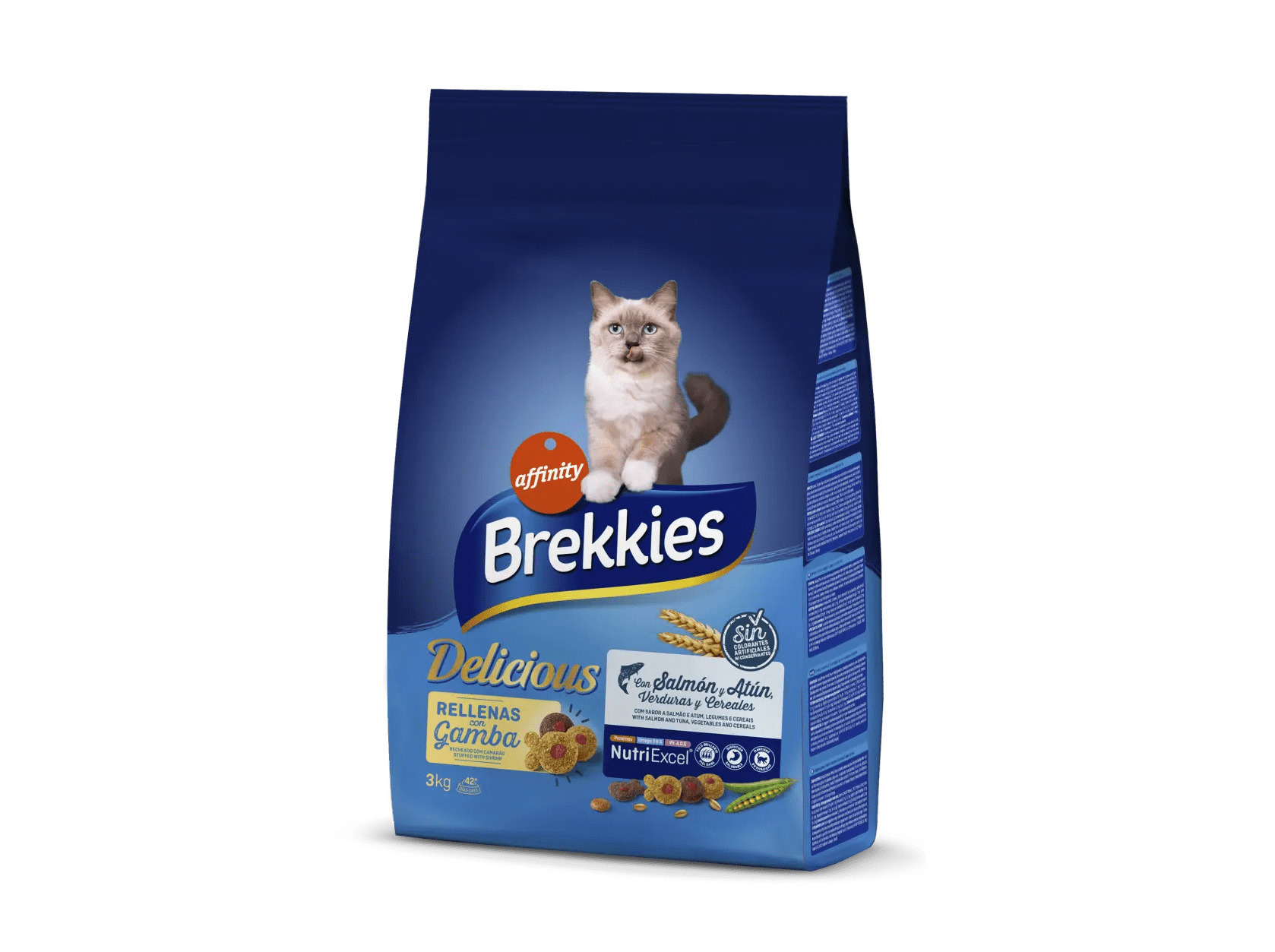 RAÇÃO PARA GATO BREKKIES DELICIOUS COM PEIXE 3KG