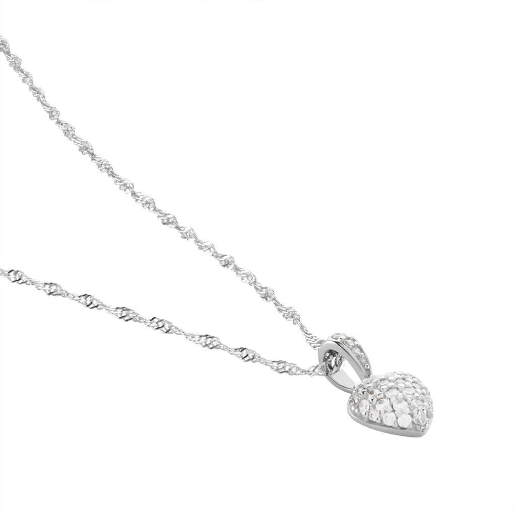 Collier Argent Sido Oxydes De Zirconium