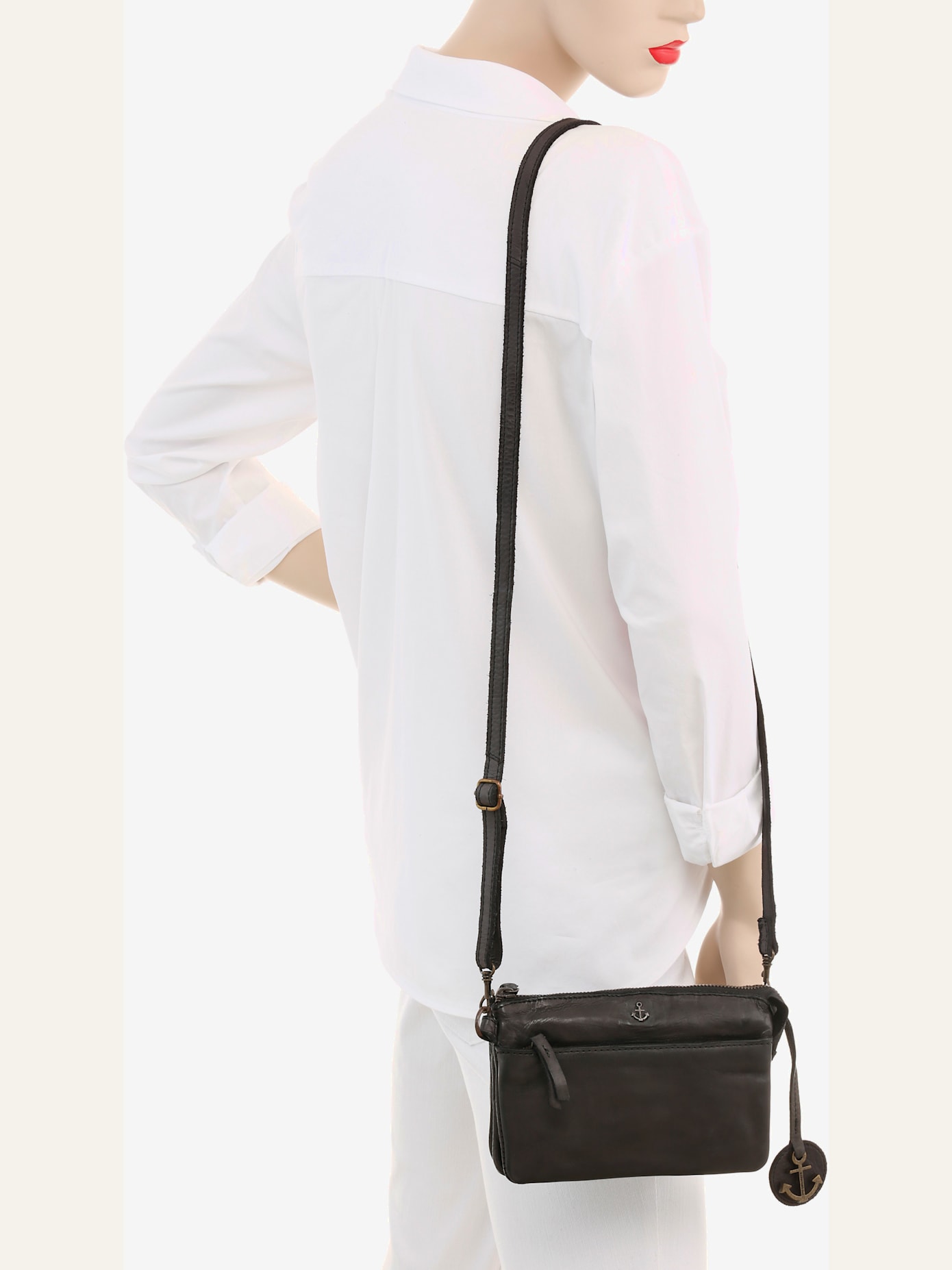 Petit sac en cuir délavé