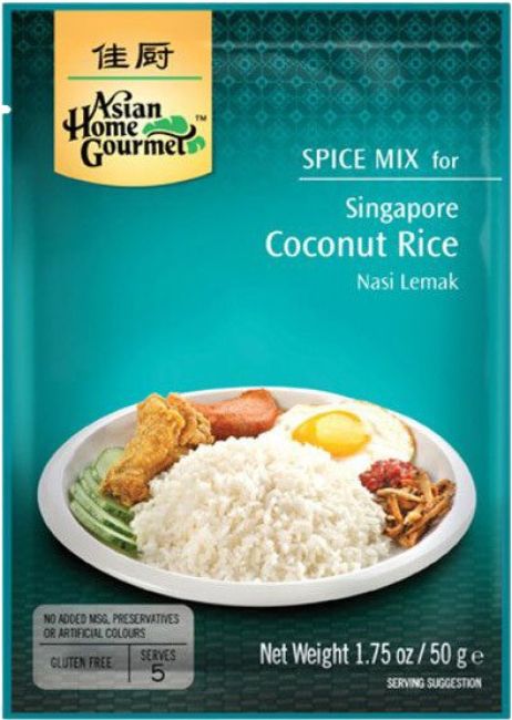 Asian Home Gourmet Kruidenmix Singapore Kokos Rijst 50g