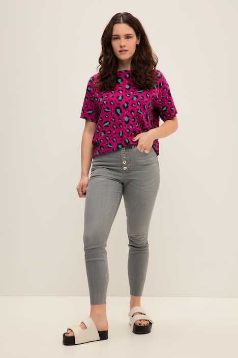 Skinny Jeans, schmales Bein, 5-Pocket, High-Waist, Knopfleiste