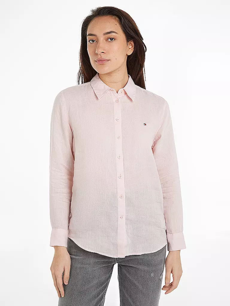 TOMMY HILFIGER Leinenbluse rosa