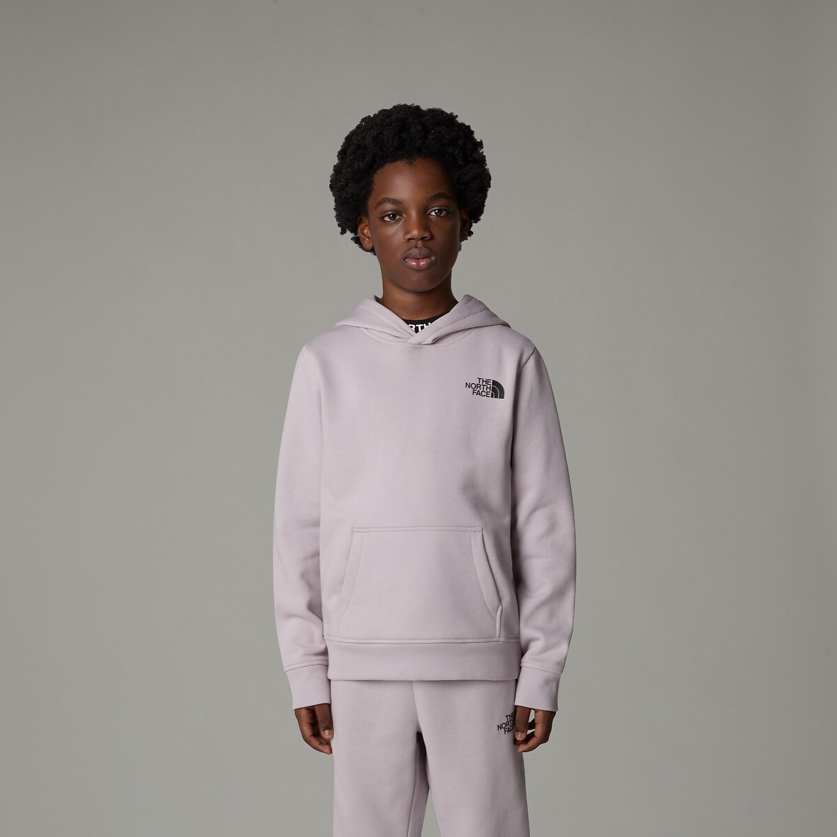 THE NORTH FACE<br>Moletom com capuz, fleece, logo na frente e nas costas