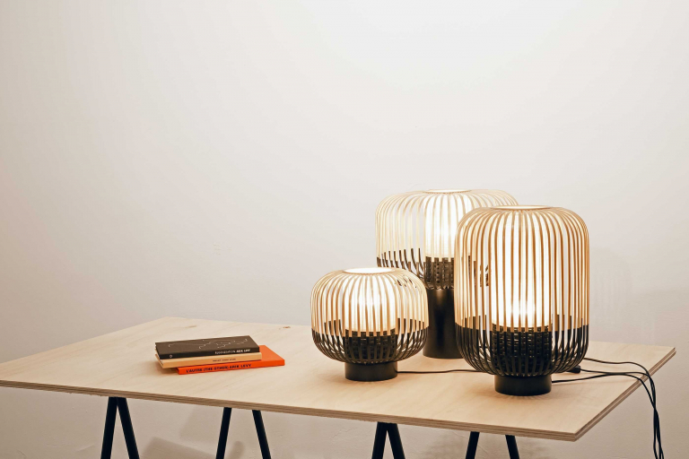 Forestier Bamboo Light tafellamp small zwart