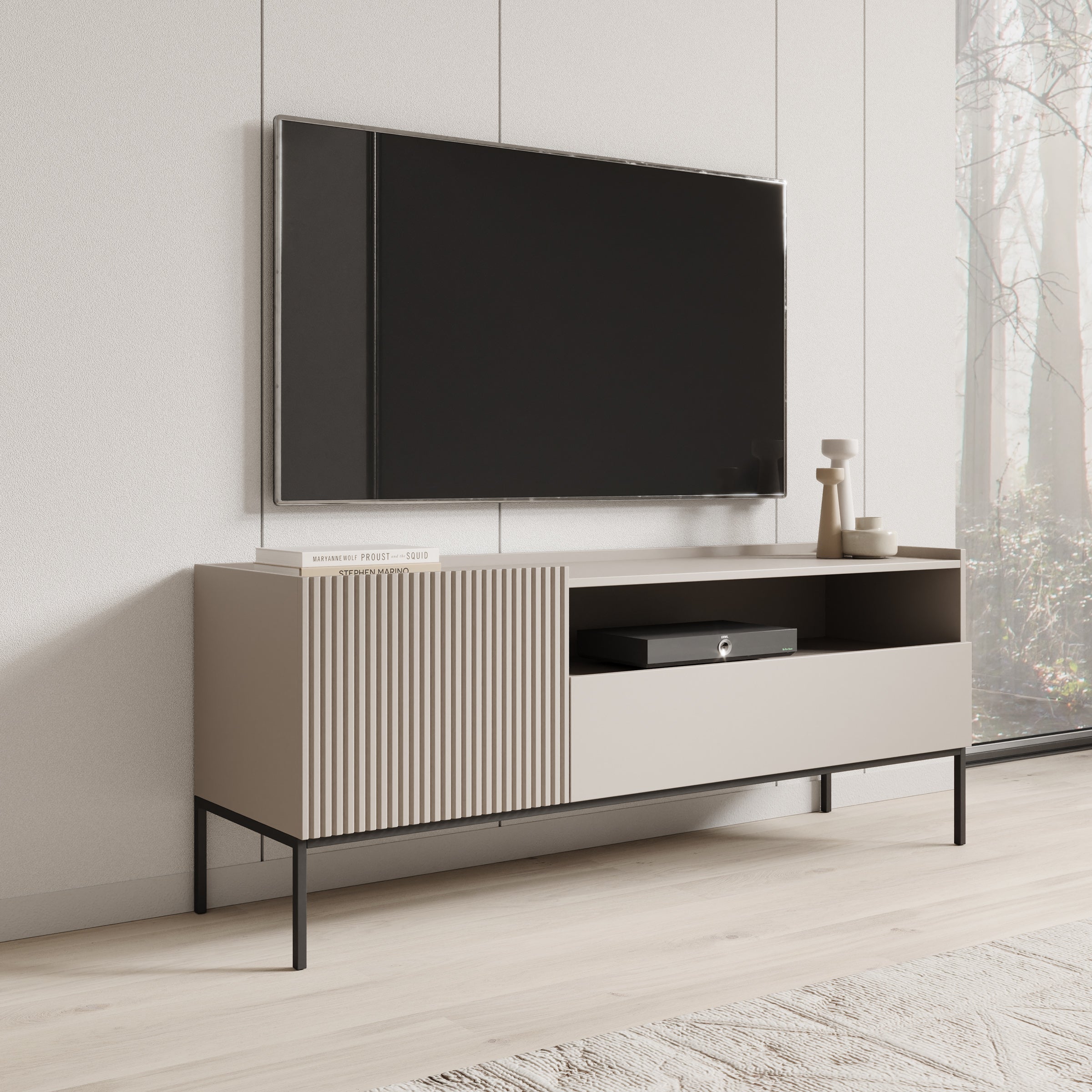 Meubella - Capri - TV-Meubel - Beige - 150 cm