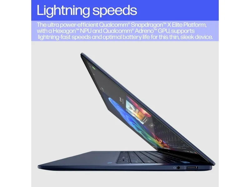 HP EliteBook Ultra 14 G1q Notebook AI - Snapdragon X Elite - X1E-78-100 / op til 3.4 GHz - Win 11 Pro - Qualcomm Adreno - 16 GB RAM - 1 TB SSD NVMe, TLC - 14