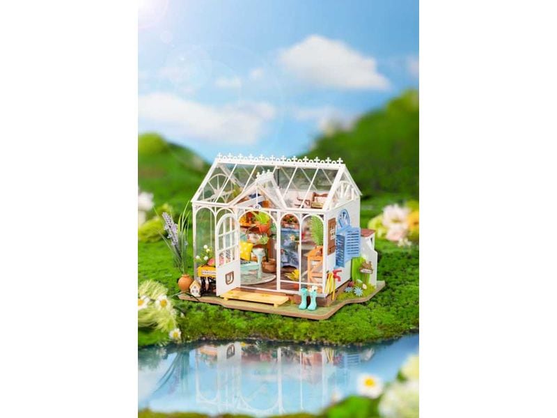 RoboTime Bausatz Dreamy Garden House 3D-Puzzle aus lasergeschnittenen Holzteilen