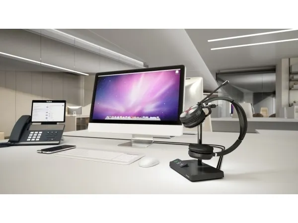 Yealink WH62 Dual - Til Microsoft Teams - headset - på øret - DECT - trådløs - Certified for Microsoft Teams
