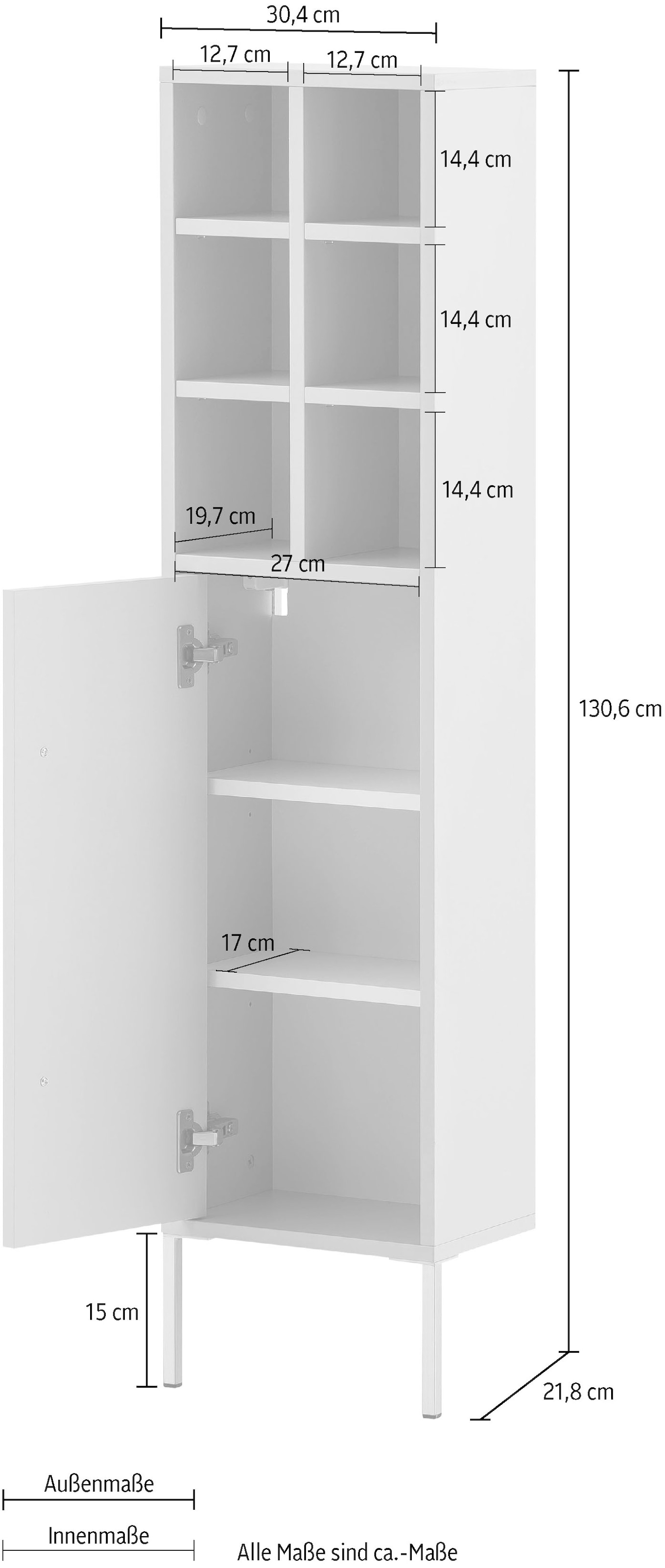 Schildmeyer Midischrank »Sarah« Badmöbel, Breite 30,4