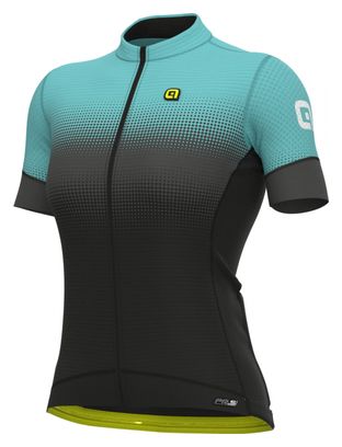 Maillot Manches Courtes Femme Alé Gradient Turquoise/Noir