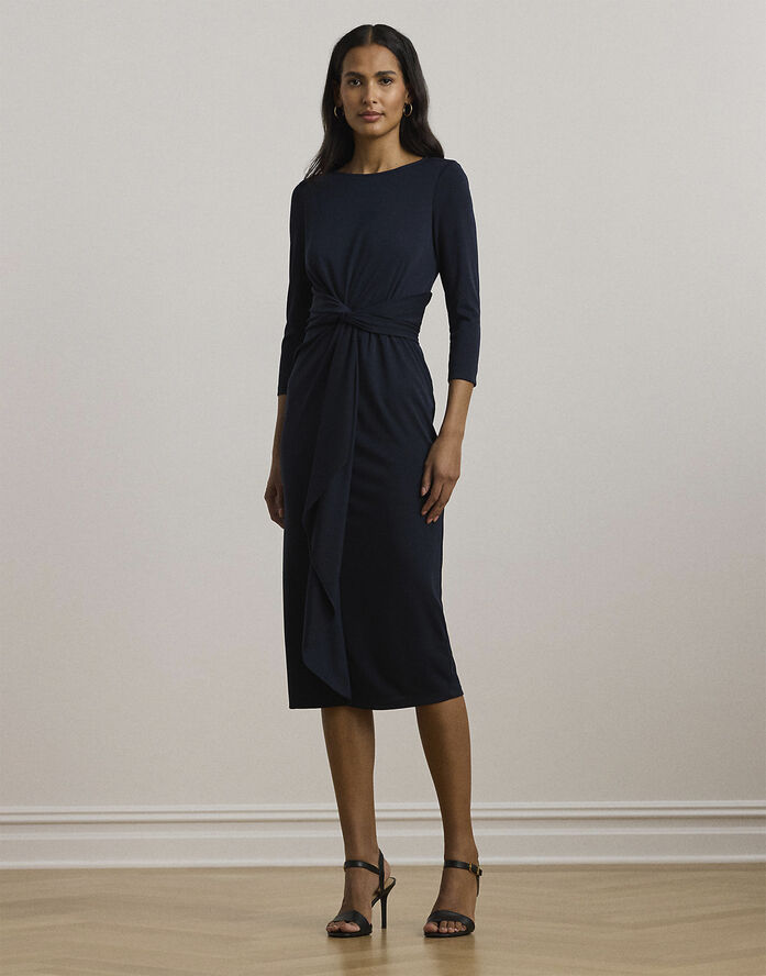 Lauren Ralph Lauren STR MATTE JERSEY-3/4SLV-DAD Lauren navy