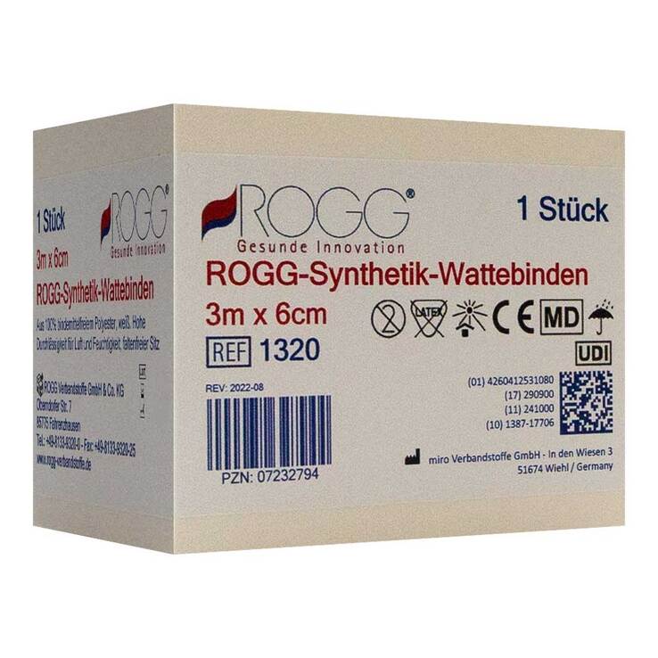 ROGG Synthetik-Wattebinde 6cm x 3m x 0,3cm, 1 St
