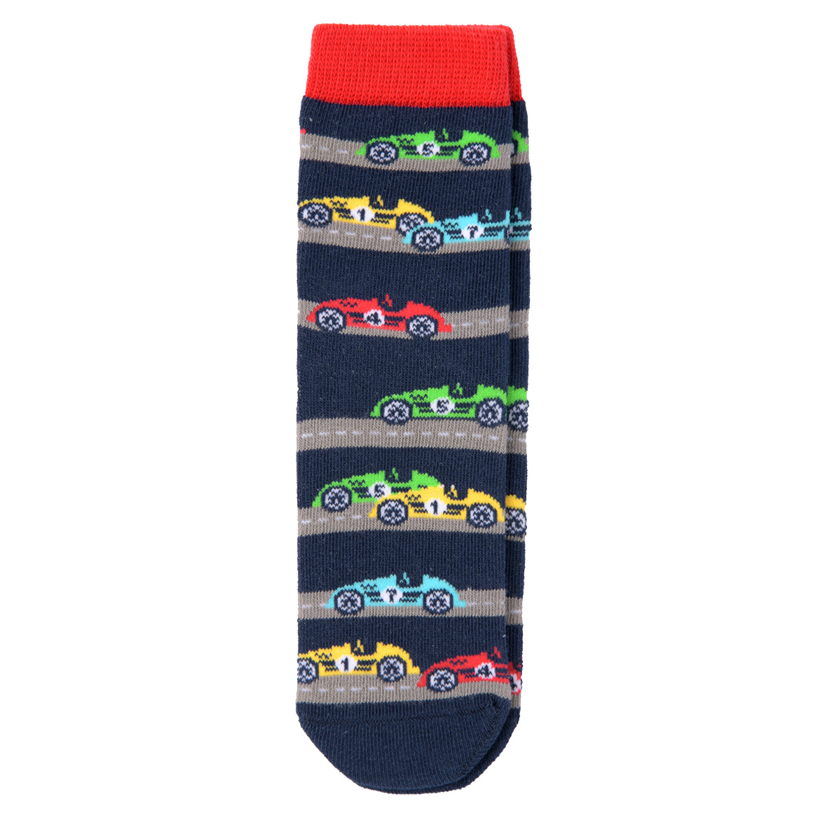 Topolino 1 Paar Jungen Socken mit Rennauto-Motiven dunkelblau