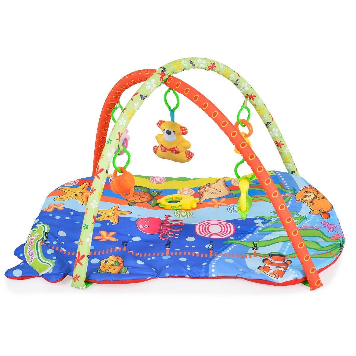 Moni Spielbogen Baby Like 143A, Unterwasserwelt, 5 Spielsachen, Wachstumsskala