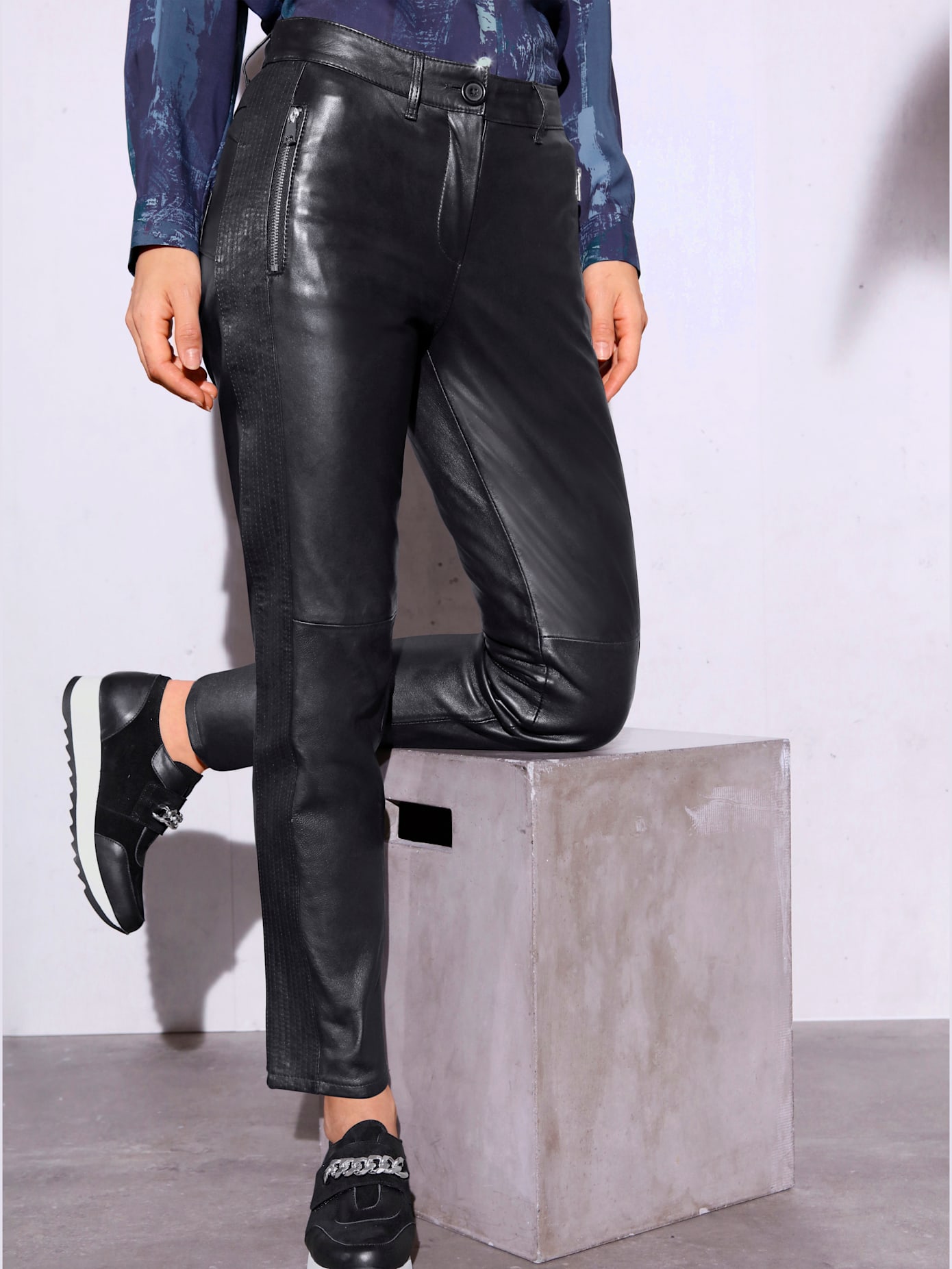 Pantalon cuir agneau nappa cuir agneau nappa véritable