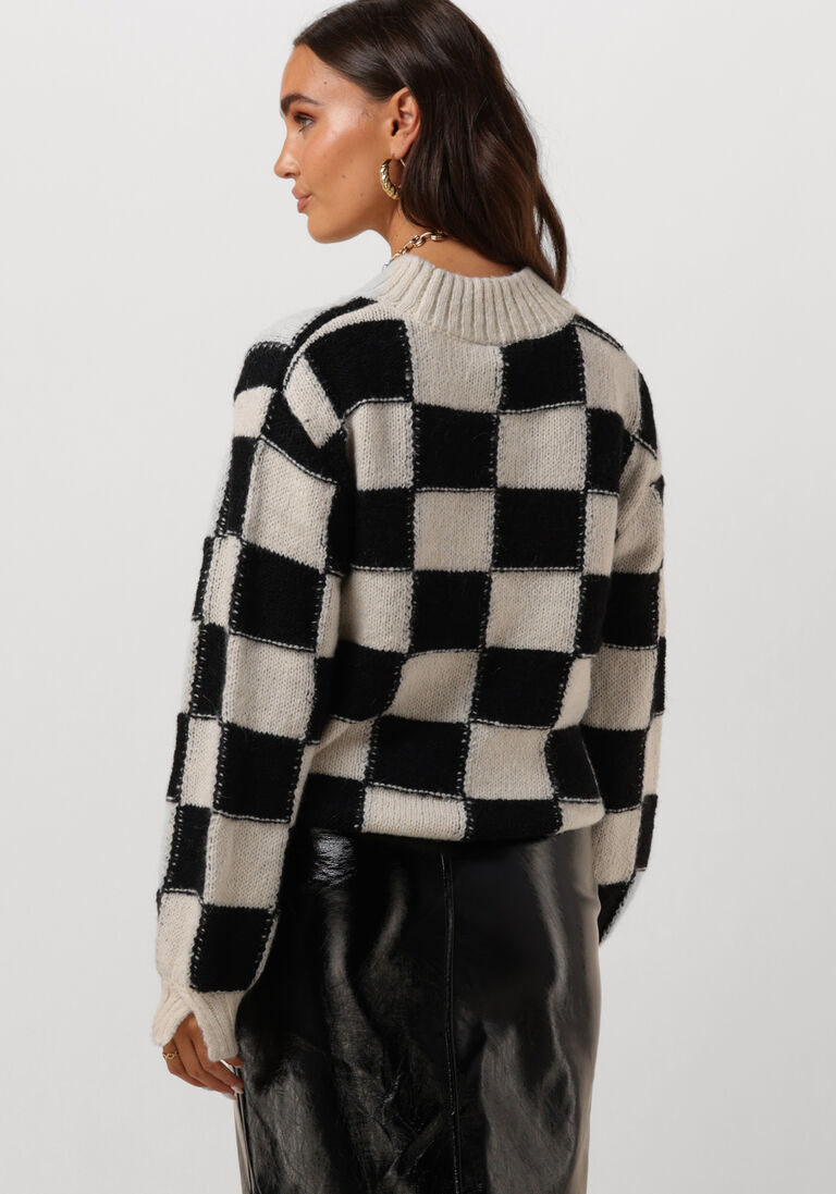 Y.A.S. zwarte y.a.s. trui yaschess ls knit pullover s.