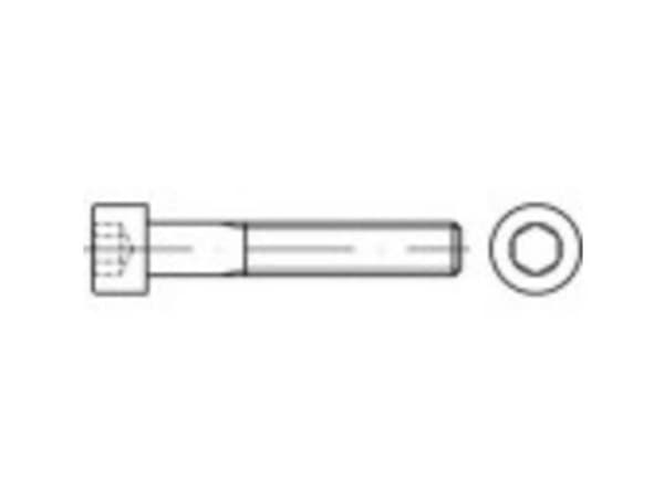 TOOLCRAFT TO-5372673 Cylinderskruer M24 65 mm Indvendig sekskant Rustfrit stål A2 1 stk