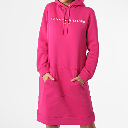 Robe Sweat Capuche Femme Regular 0061 Fuchsia