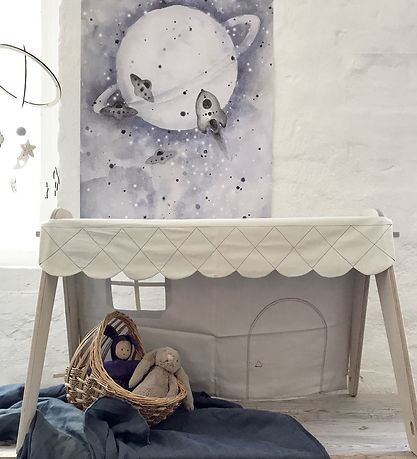 Loullou Puppenhaus für Spielbogen - Grau/Elfenbein