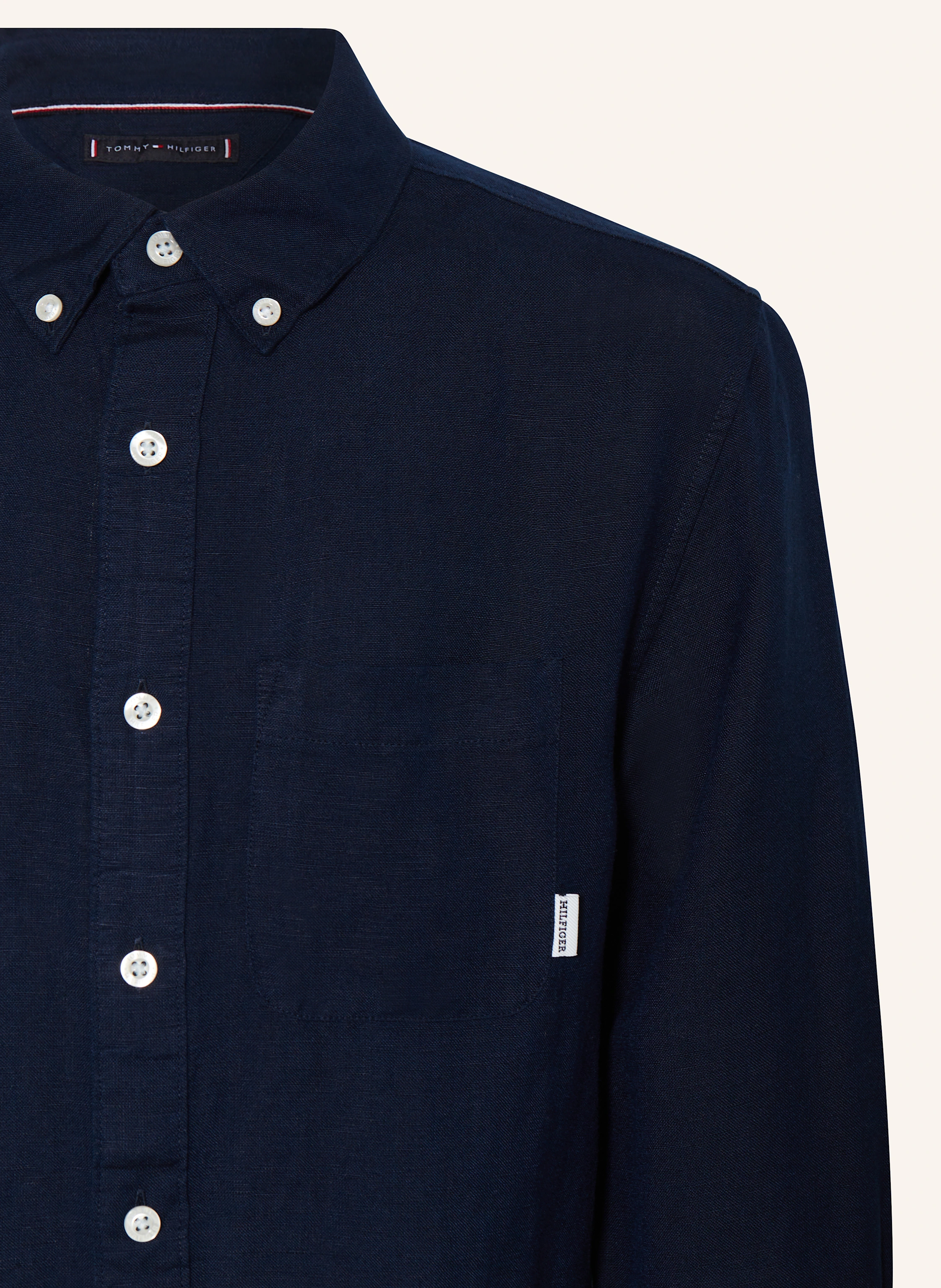 TOMMY HILFIGER Hemd Regular Fit mit Leinen