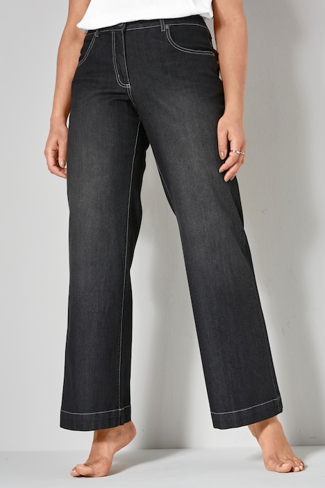 Jeans, weit und gerade, 4-Pocket