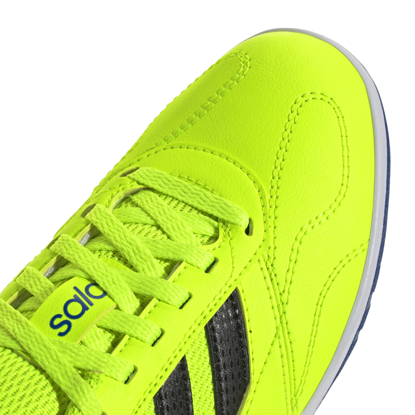 Adidas Super Sala III Zaalvoetbalschoenen (IN) Kids Neongeel Blauw Zwart