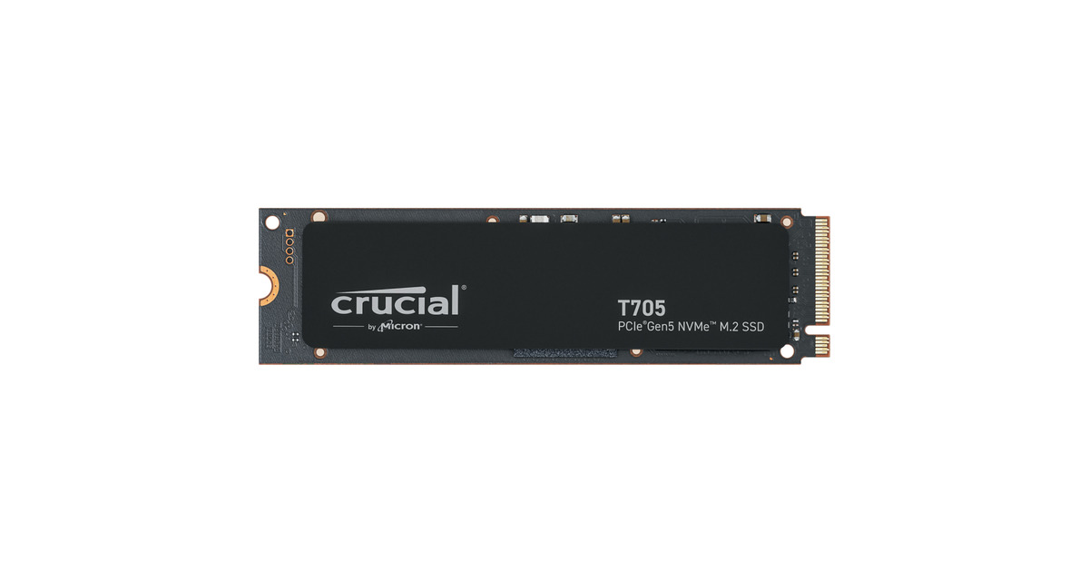 CrucialT705 1 TB SSD  (Zwart, PCIe 5.0 x4, NVMe 2.0, M.2 2280)