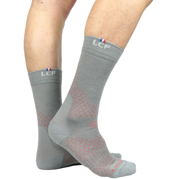 Chaussette de ski LA CHAUSSETTE DE FRANCE APPALACHE NORDIC GRIS/ROUGE
