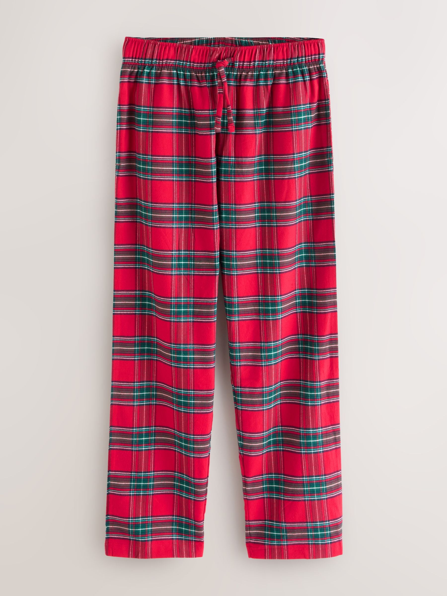 Rood met Schotse ruit - Matching Family Kerstmis pyjama met lange mouwen