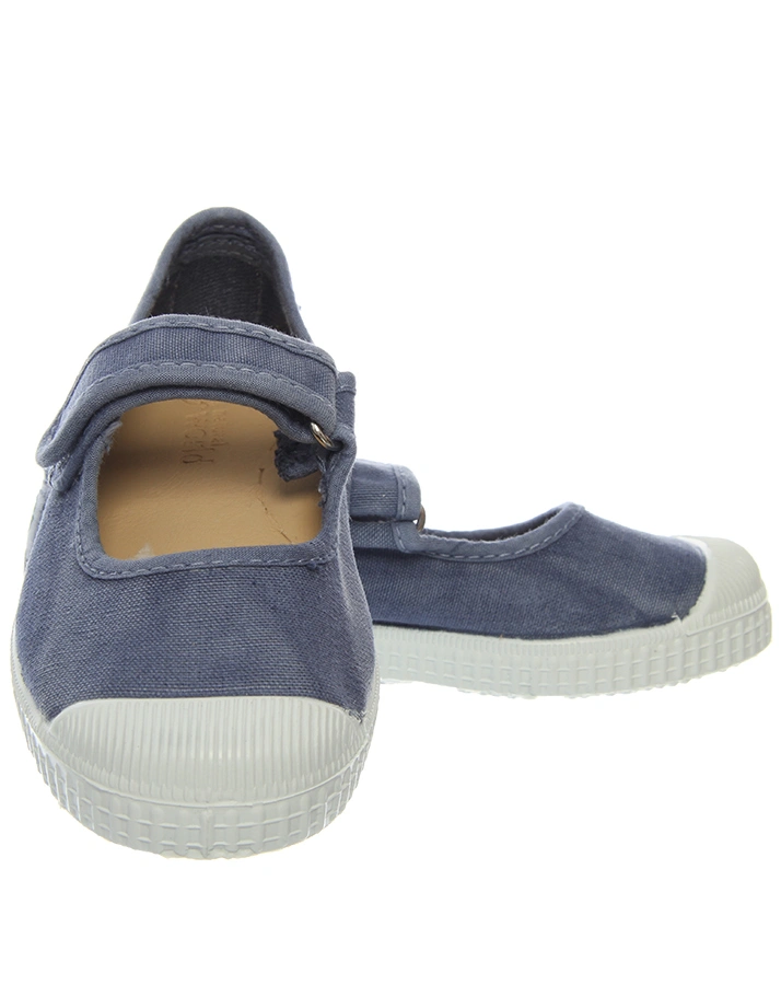 Ballerinas MERCEDES PUNT TINTADO mit Klett in washed blue