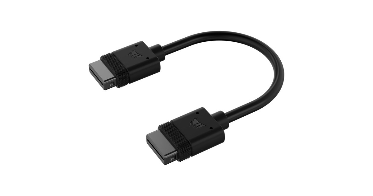 CorsairiCUE LINK kabel  (Zwart, 0,1 meter, 2 stuks)
