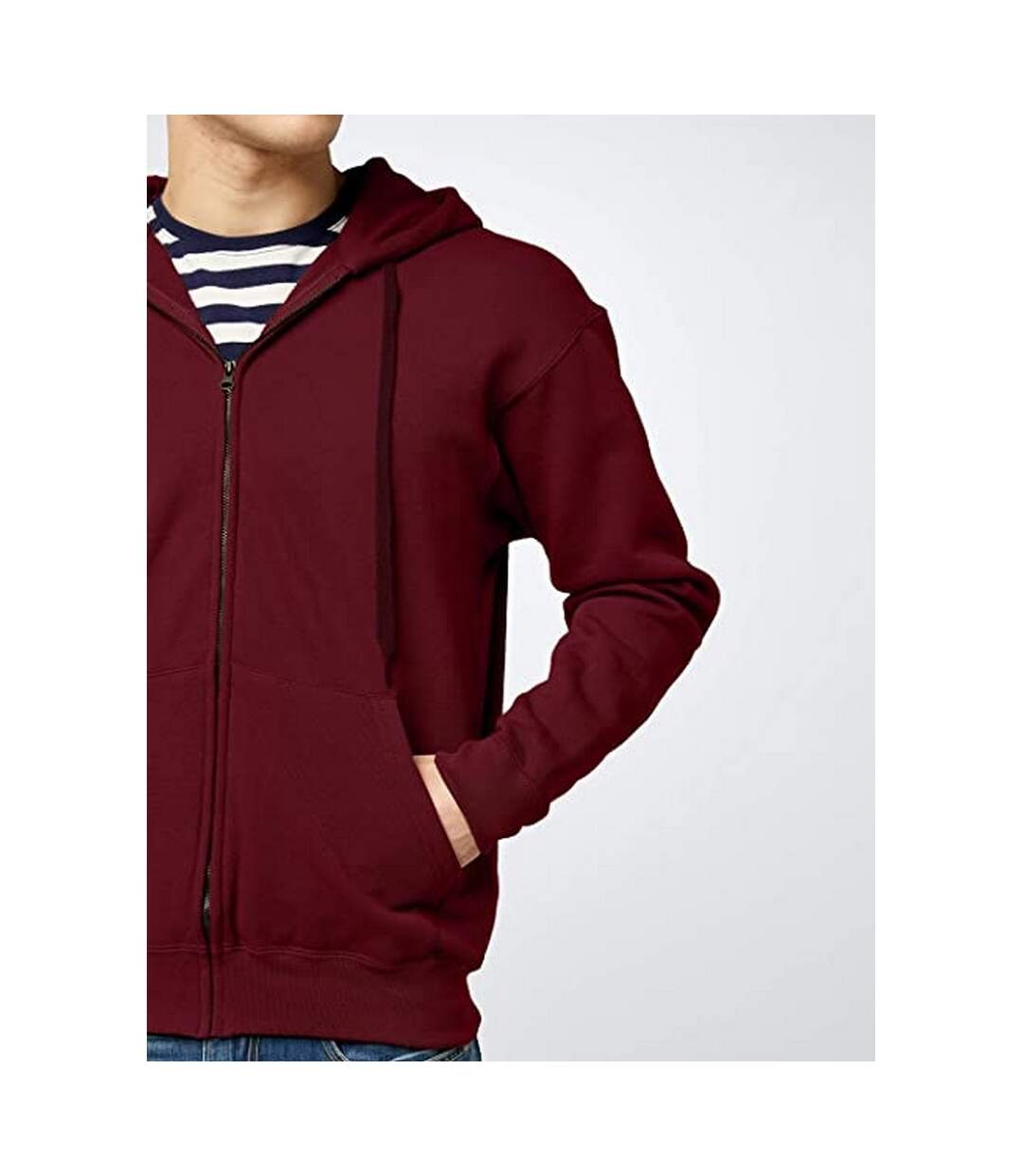 Fruit Of The Loom - Sweatshirt à capuche et fermeture zippée - Homme (Olive) - UTRW3161
