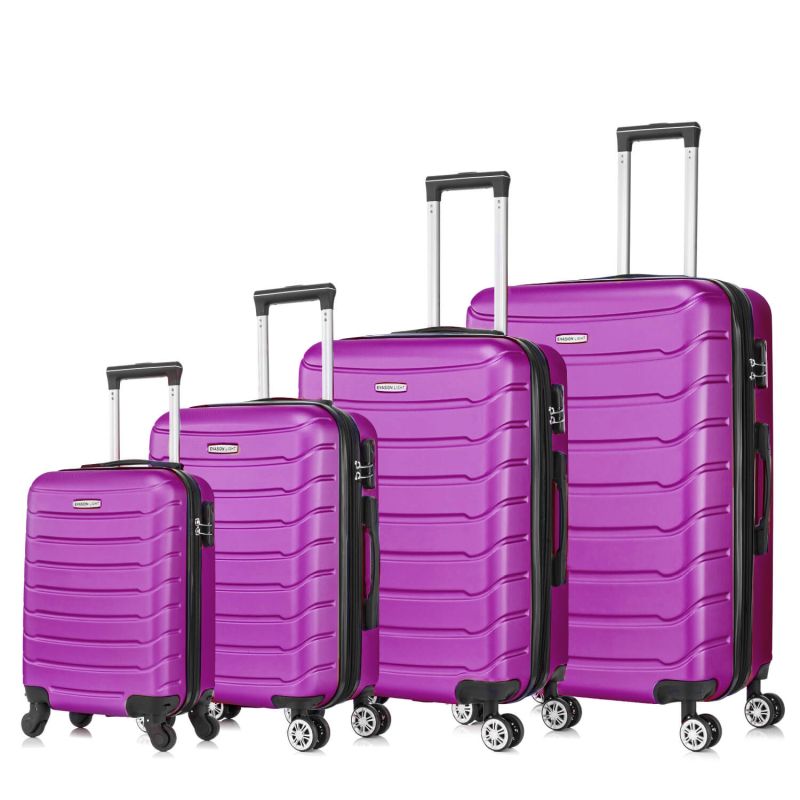 Lot de 4 valises rigides FG679 45, 55, 65 et 75 cm Violet