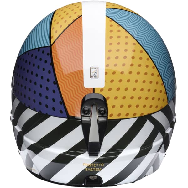 Casque de ski BRIKO VULCANO FIS 6.8 SHINY BLACK/WHITE/WEB ORANGE/SEAGULL BLUE