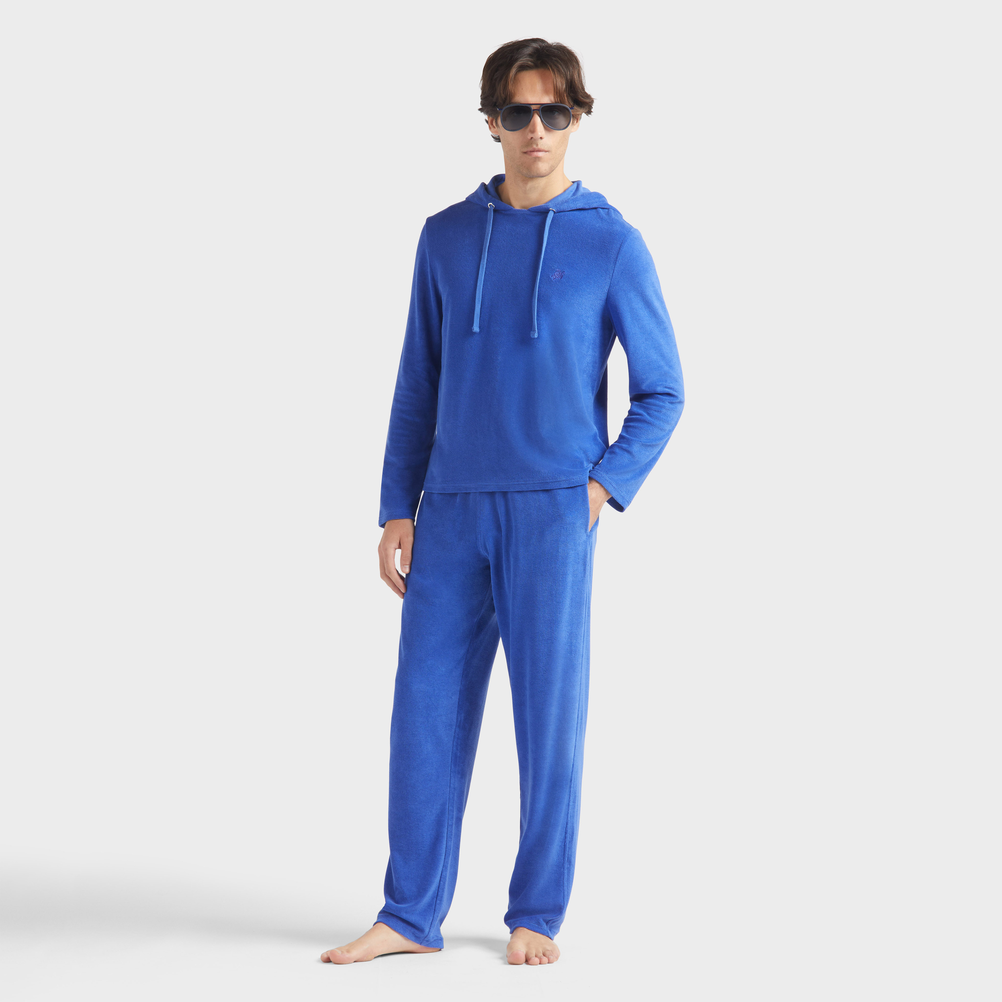 T-shirt manche longue à capuche en éponge