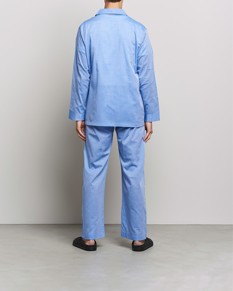 Derek Rose Cotton Pyjama Set Blue