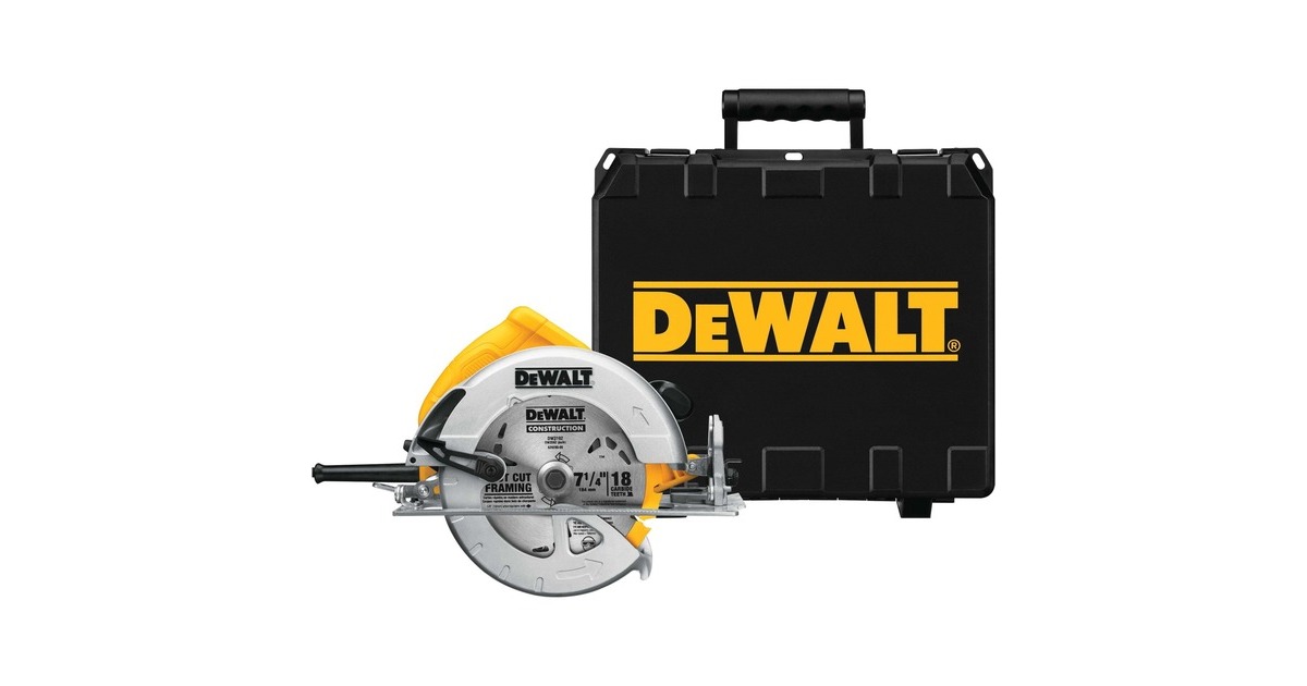 DEWALTCirkelzaag DWE575K handcirkelzaag  (Geel, Koffer)