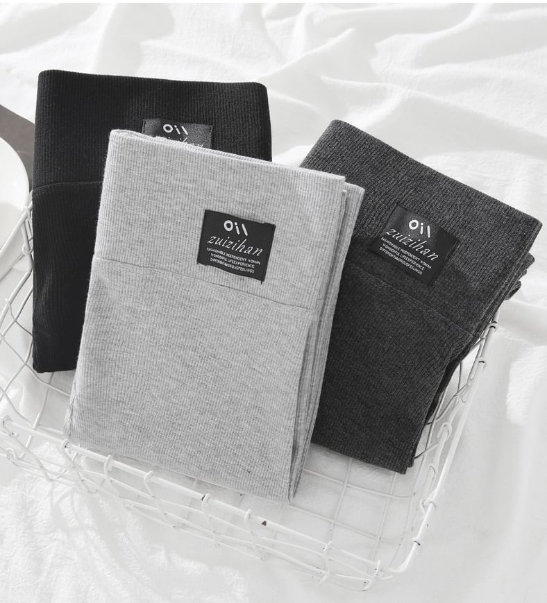 evanesce - Logo High Rise Plain Leggings