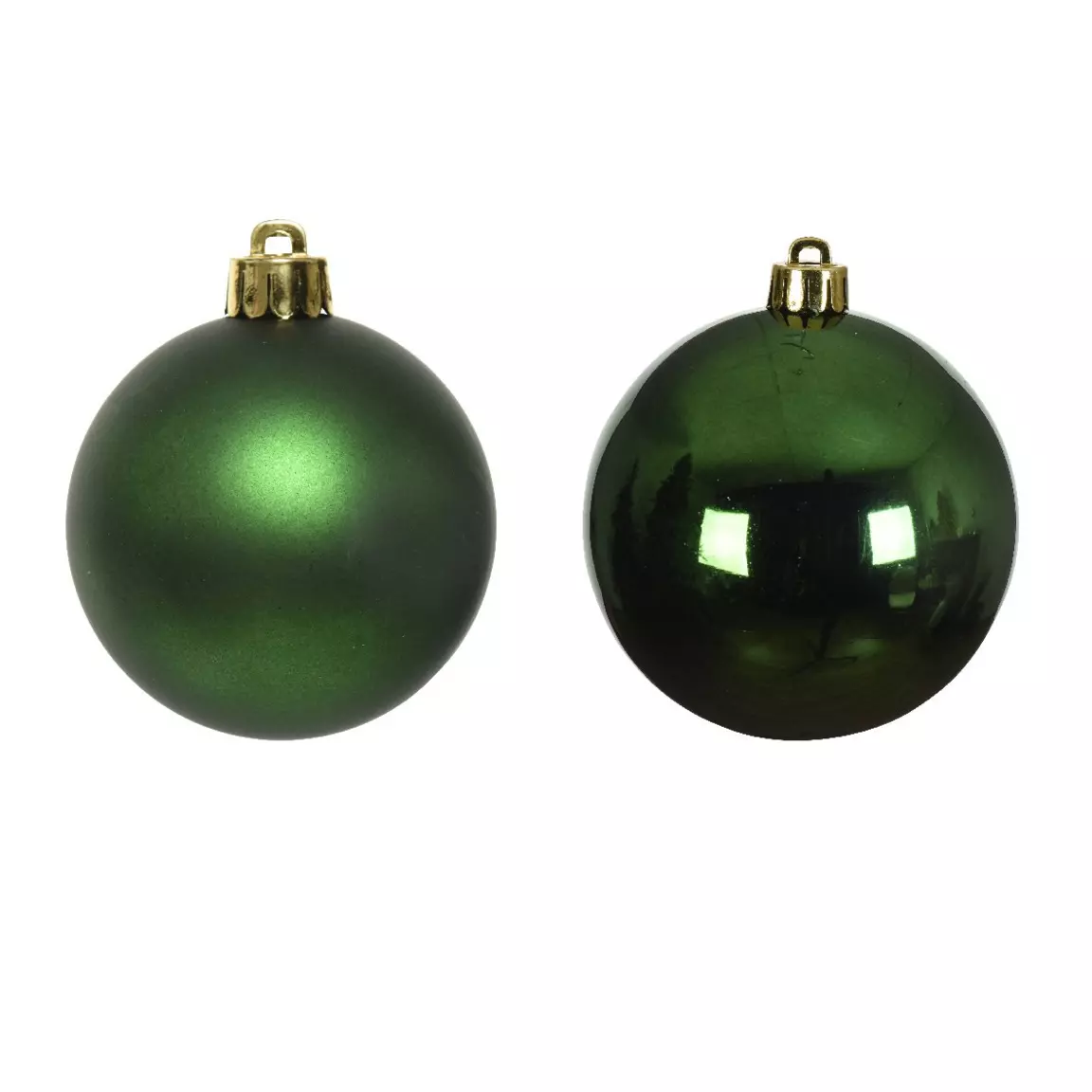 Lot de 4 boules de Noël (D100 mm) Alpine Vert sapin