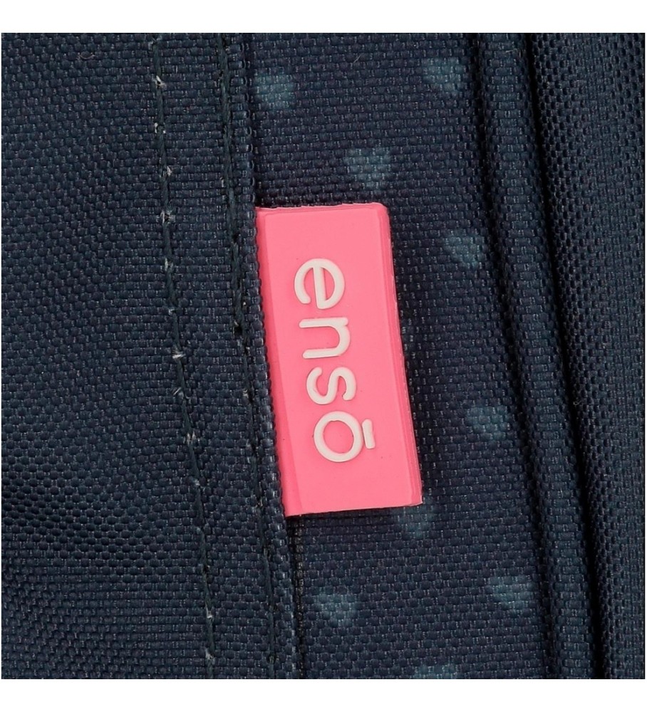 Estojo para lápis Enso Travel Time com três compartimentos, cor Marine.