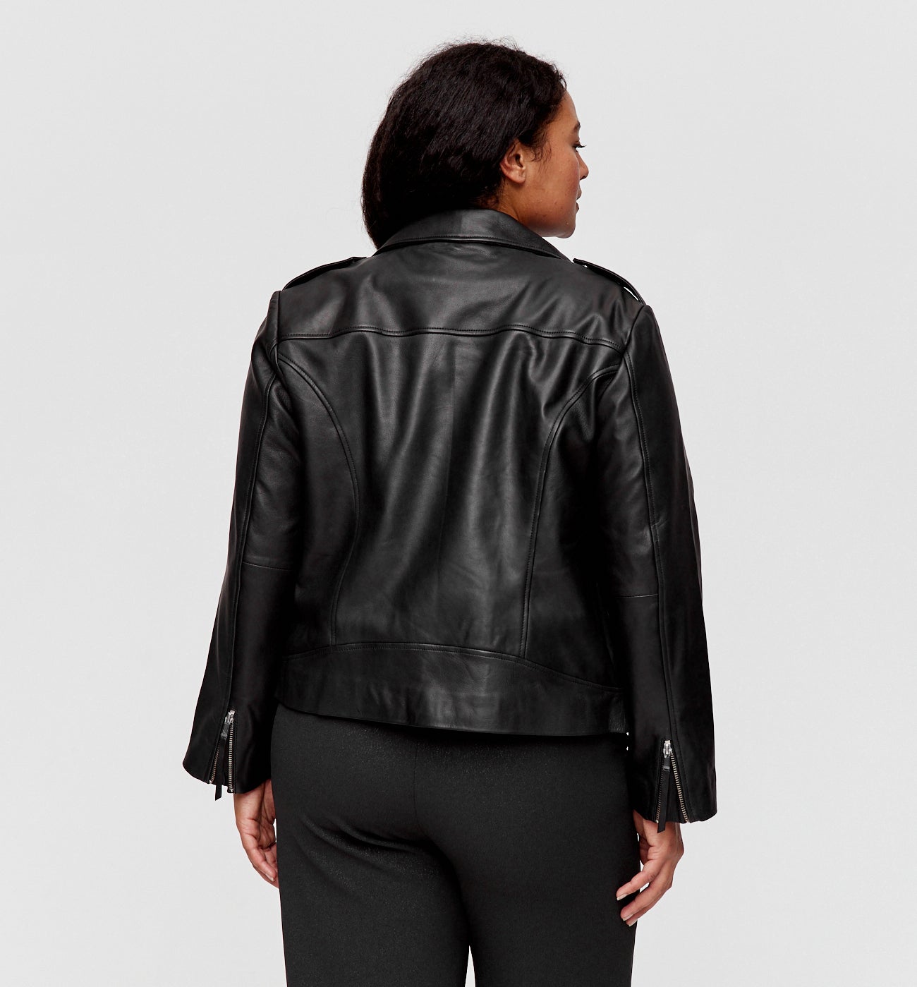 Blouson en cuir Femme - Noir