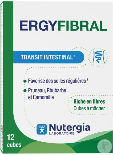 Nutergia Ergyfibral Transit Intestinal 12 Cubes À Mâcher