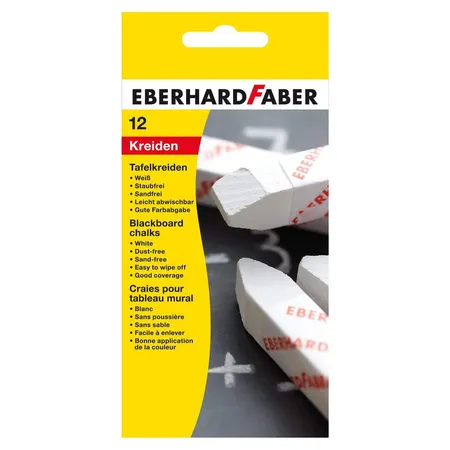 Eberhard Faber Wandtafelkreide weiss 12 Stück