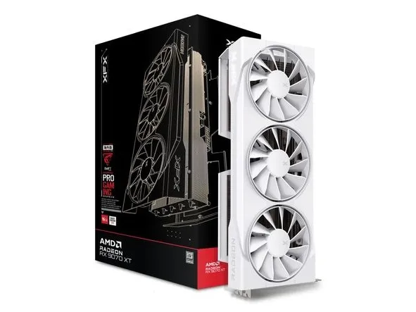 XFX Swift Radeon RX 9070XT - Gaming Edition - grafikkort - Radeon RX 9070 XT - 16 GB GDDR6 - PCI Express 5.0 - 3 x DisplayPort, HDMI - hvid